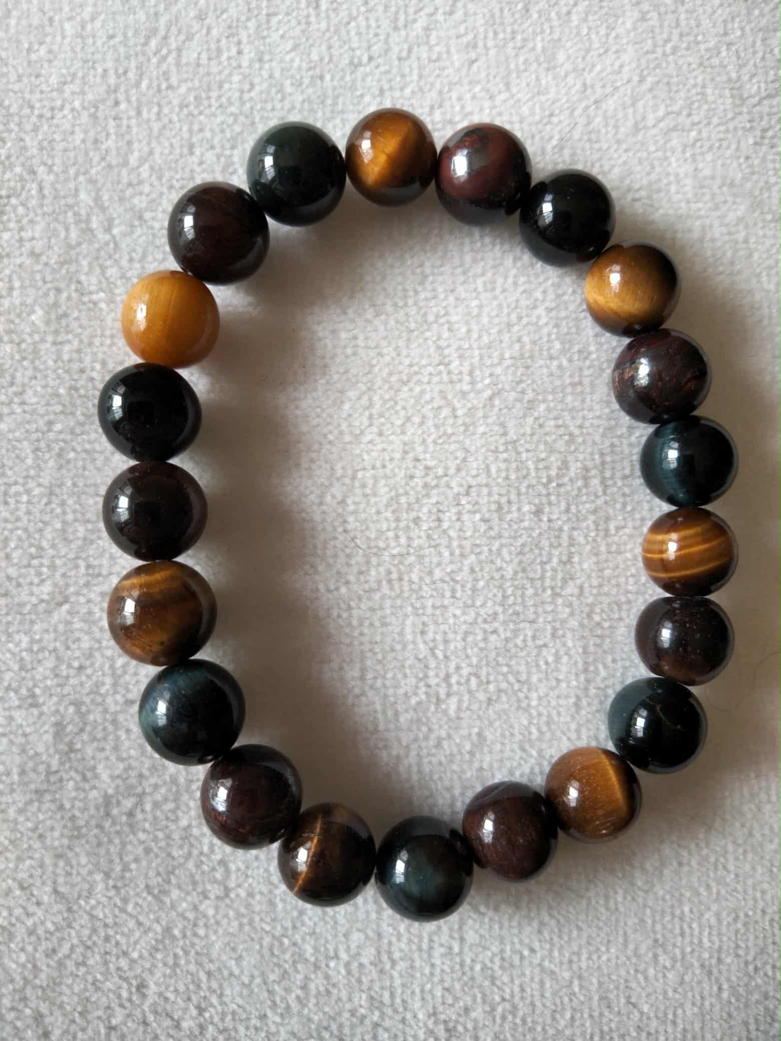 Bracelet élastique Triple Œil de tigre