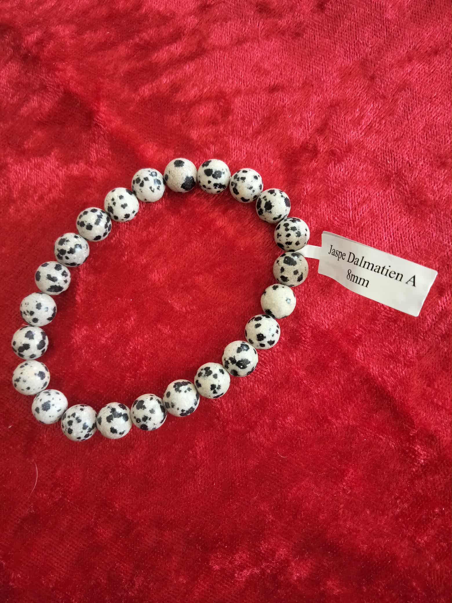 Bracelet en jaspe dalmatien A